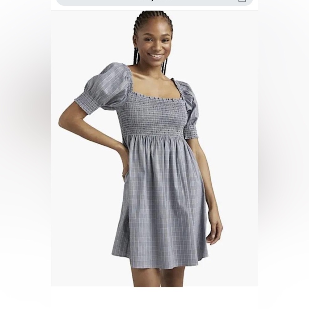 Hill House size Small Athena dress in Thai check